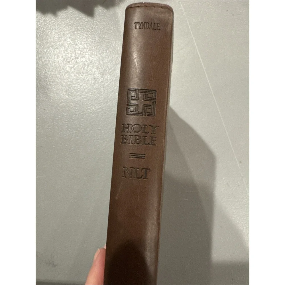 Flexible Binding Holy Bible Slim Line. Tyndall. Dual brown Cover. NLT
